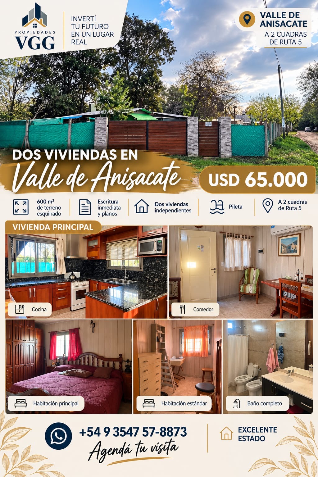 Dos viviendas en Valle de Anisacate