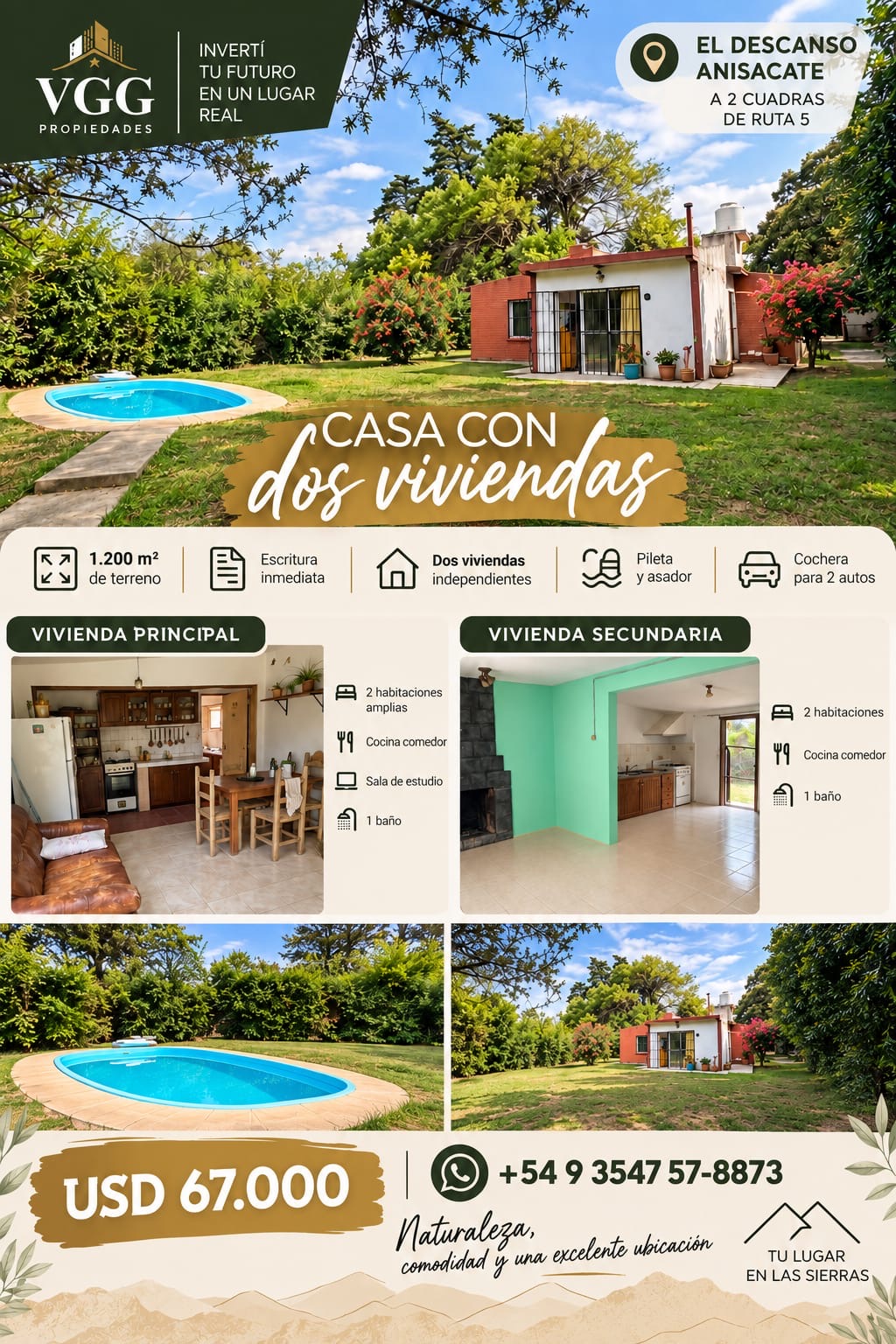 Casa con dos viviendas en El Descanso