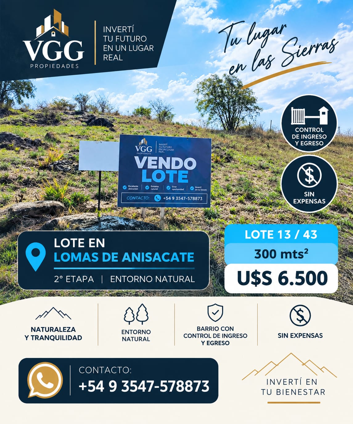 Lote 13 / 43 · 300 m² en Lomas de Anisacate