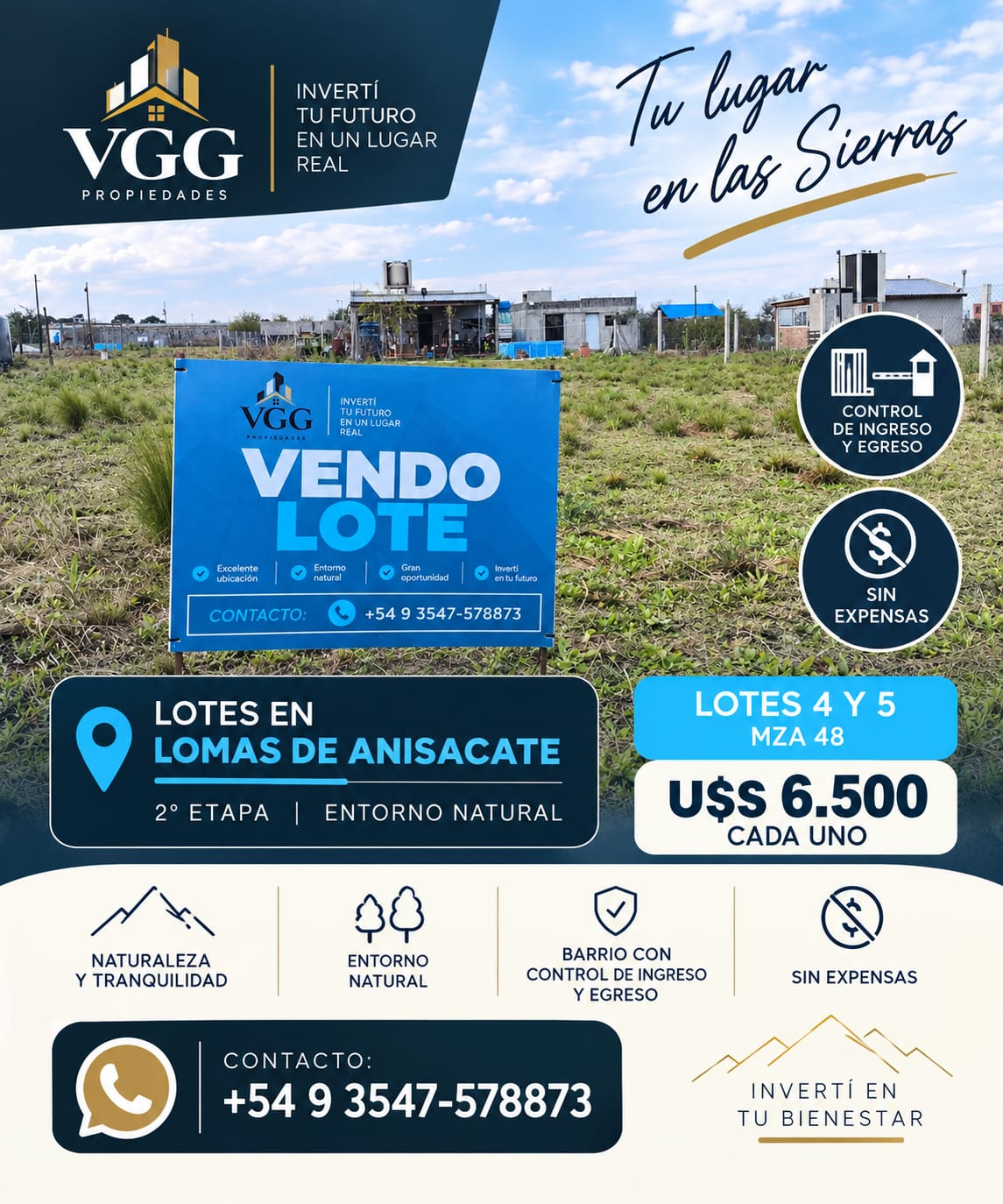 Lotes 4 y 5 · Manzana 48 en Lomas de Anisacate